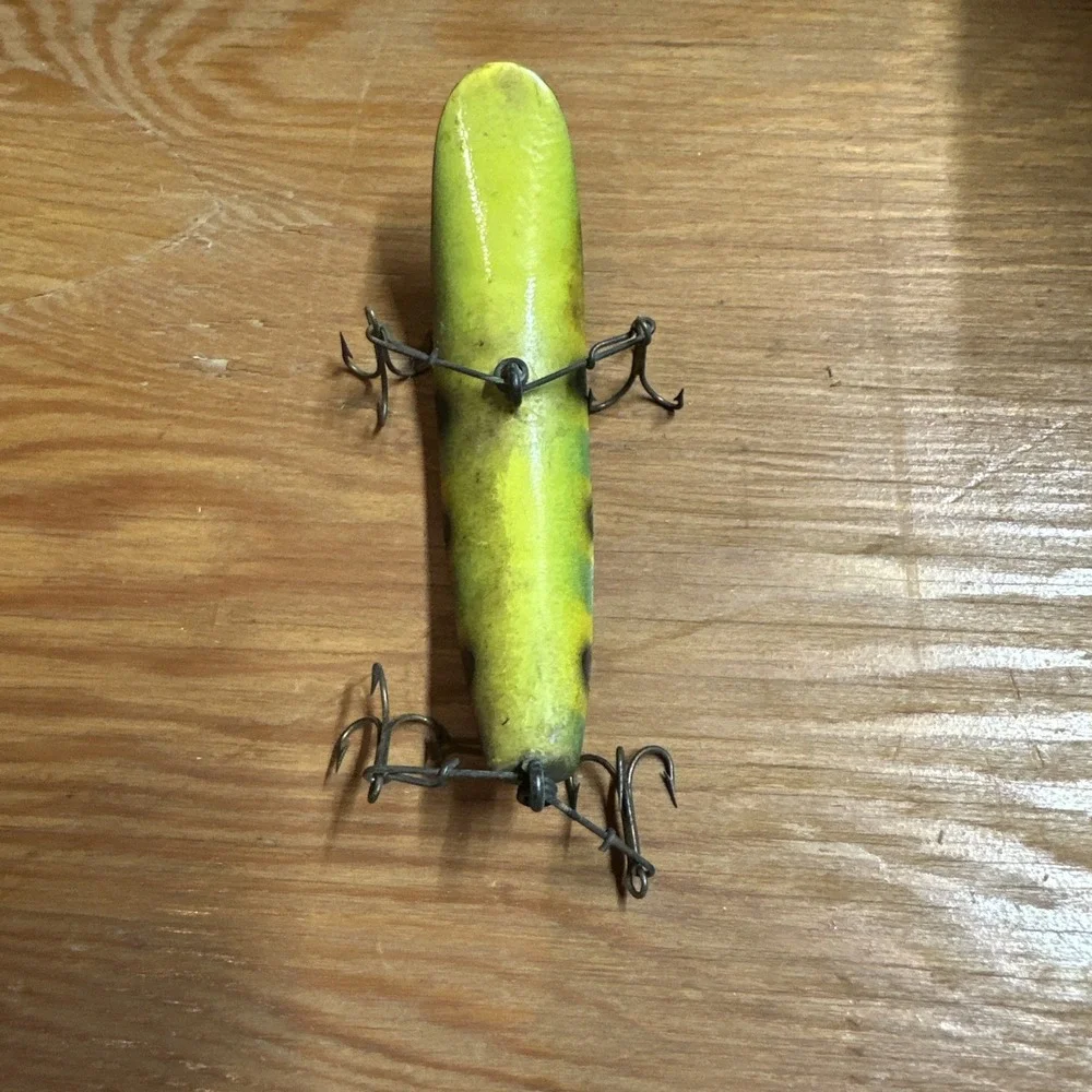 Wooden Helin Flatfish LU Fishing Lure 3.5